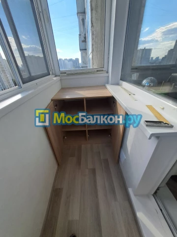 Шкаф на балкон купить в Домодедово на заказ недорого от МосБалкон
