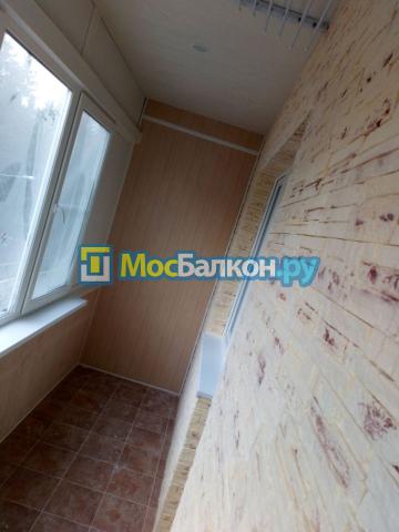 Отделка лоджий декоративным камнем с плиткой