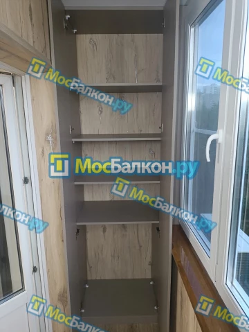 Шкаф на балкон купить в Домодедово на заказ недорого от МосБалкон
