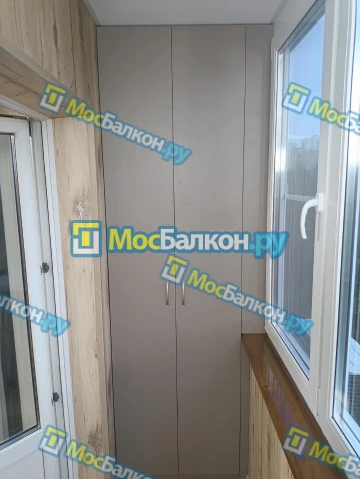 Шкаф на балкон купить в Домодедово на заказ недорого от МосБалкон