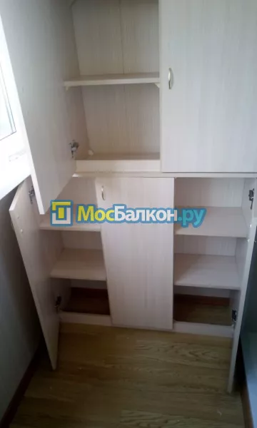 Шкаф на балкон купить в Домодедово на заказ недорого от МосБалкон