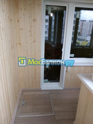 Отделка балконов деревянной вагонкой класса 